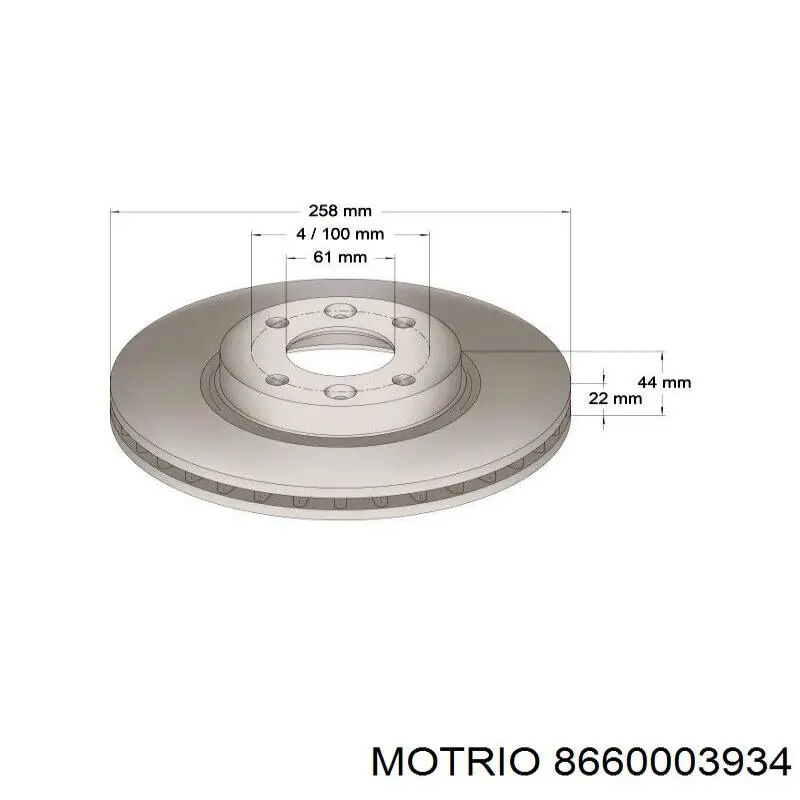 8660003934 Motrio Гальмо дискове переднє