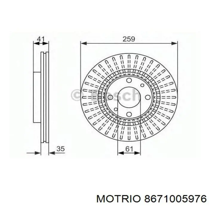 Купити 8671005976 Motrio Ротор гальмівний