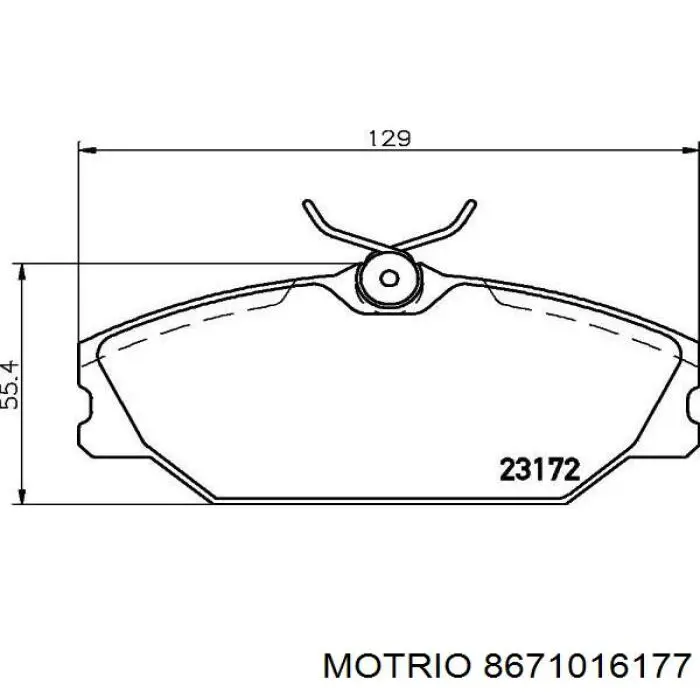 Гальмівні колодки Motrio 8671016177 ціна, від 17.92 USD