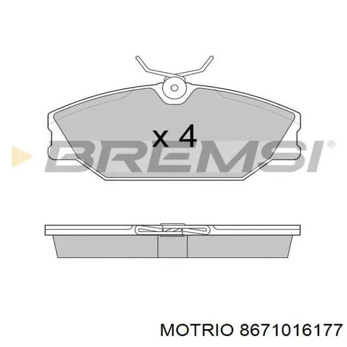 Купити 8671016177 Motrio Колодки гальмівні передні, дискові