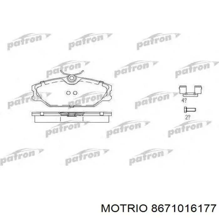 Передні тормозні колодки 8671016177 Motrio