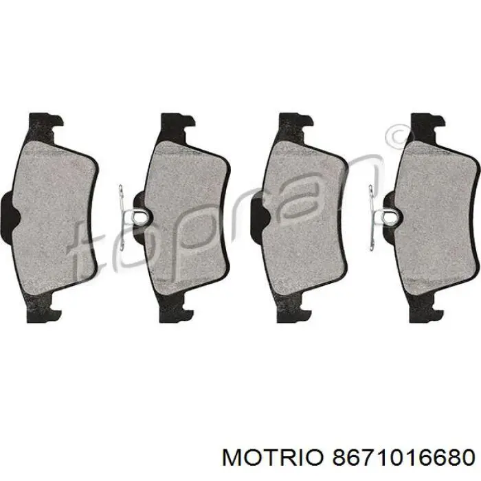 Задні гальмівні колодки Motrio 8671016680 ціна, від 14.81 USD