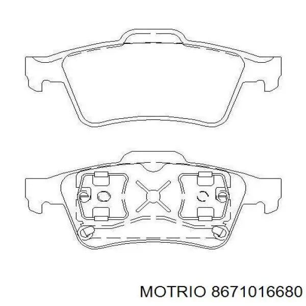 Задні гальмівні колодки 8671016680 Motrio
