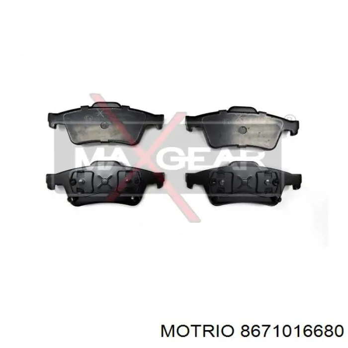 8671016680 Motrio Колодки гальмівні задні, дискові
