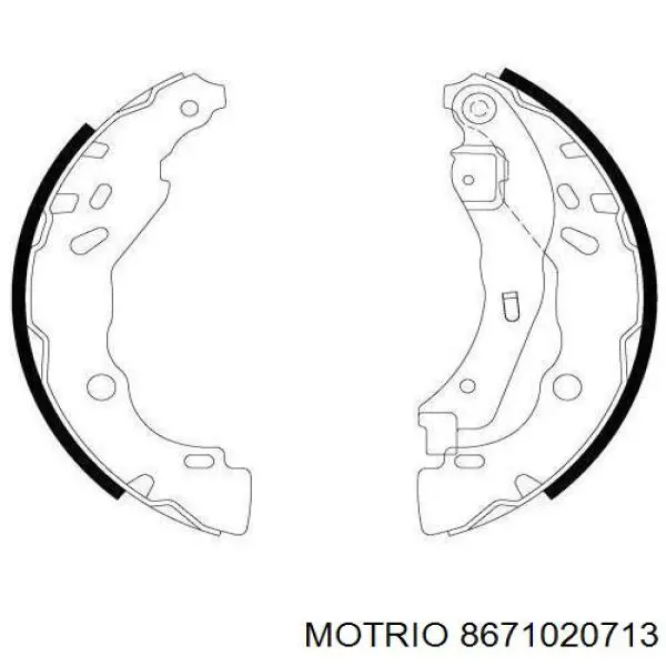 Колодки гальмові задні, барабанні 8671020713 Motrio