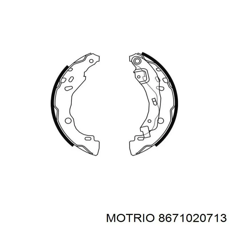 8671020713 Motrio Колодки гальмівні задні, барабанні