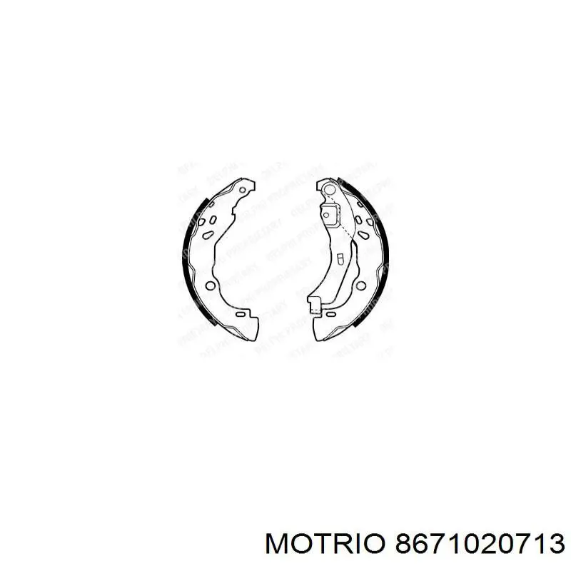Купити 8671020713 Motrio Колодки гальмові задні, барабанні