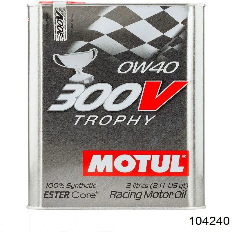 104240 Motul Масло моторне синтетическое 300V TROPHY 0W-40, 2л