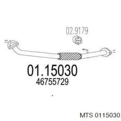 Труба приймальна (штани) глушника, передня MTS 0115030 ціна, від 36.08 USD