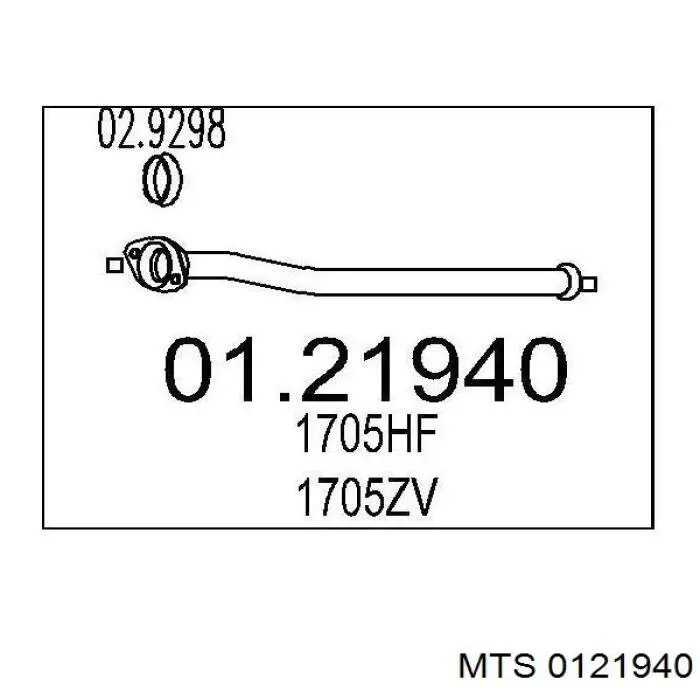 Труба приймальна (штани) глушника, передня Peugeot 206 (2D) (Пежо 206)