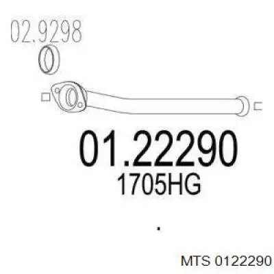 Труба приймальна (штани) глушника, передня MTS 0122290 ціна, від 8.88 USD