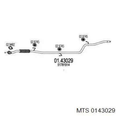 Глушник Fiat/Alfa/Lancia 51781914 ціна, від 56.14 USD