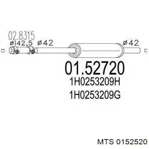 Глушник MTS 0152520 ціна, від 32.67 USD