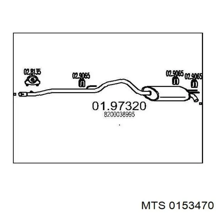 Глушник MTS 0153470 ціна, від 53.58 USD