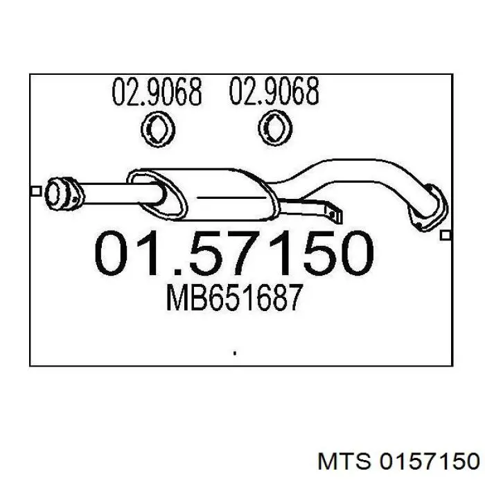 Глушник MTS 0157150 ціна, від 69.76 USD