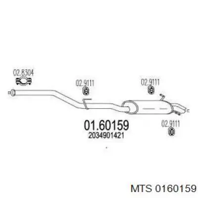 Вихлопна труба Mercedes A209490242164 ціна, від 131.95 USD