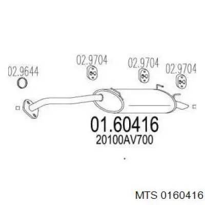 Вихлоп Nissan/Infiniti 20100AV700 ціна, від 115.13 USD