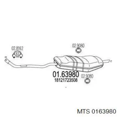 Вихлопна труба MTS 0163980 ціна, від 142.39 USD