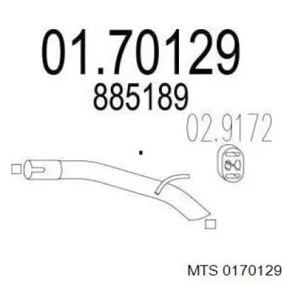 700179 Bosal Глушник, задня частина