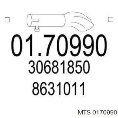 Купити 9470670 Volvo Вихлоп