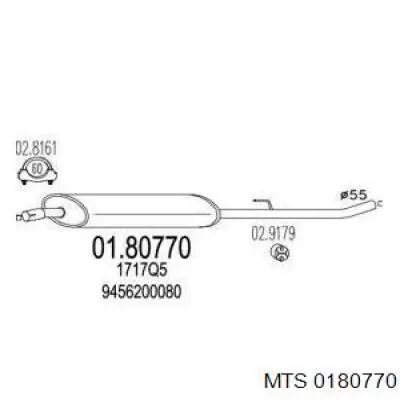 0180770 MTS Середній глушник