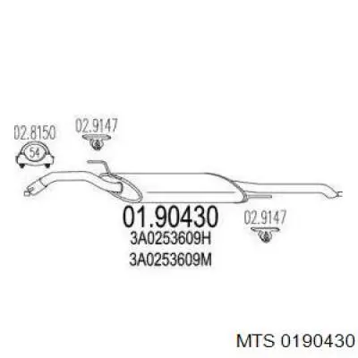 Вихлопна труба MTS 0190430 ціна, від 50.08 USD