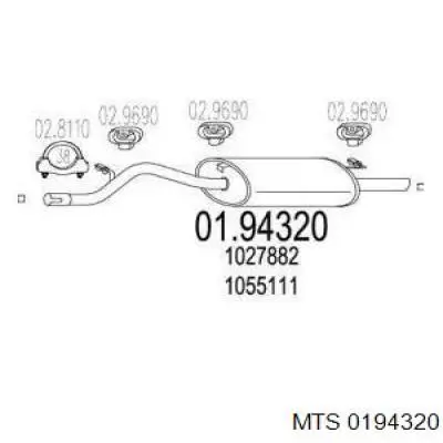 Купити 1027882 Ford Вихлоп
