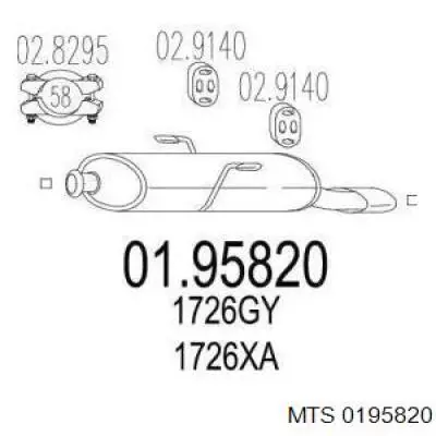 Вихлопна труба MTS 0195820 ціна, від 59.04 USD