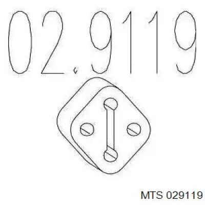 Подушка кріплення глушника MTS 029119 ціна, від 1.72 USD