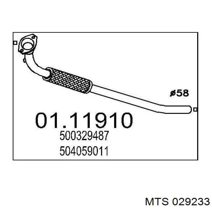 Прокладка прийомної труби глушника MTS 029233 ціна, від 2.48 USD