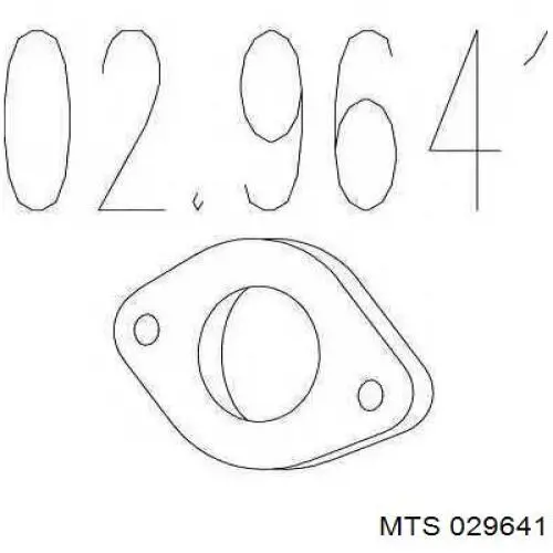 029641 MTS прокладка прийомної труби глушника