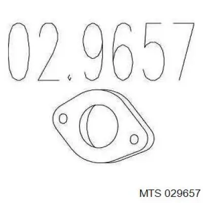 029657 MTS прокладка прийомної труби глушника