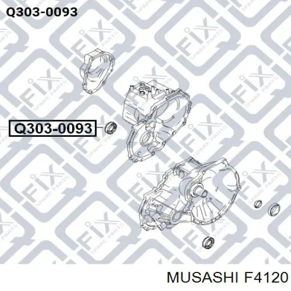 Сальник піввісі переднього моста F4120 Musashi