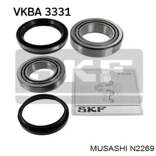 Сальник передньої маточини, внутрішній Musashi N2269 ціна, від 4.41 USD