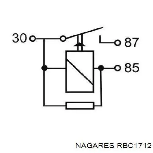 Реле паливного насоса RBC1712 NAGARES