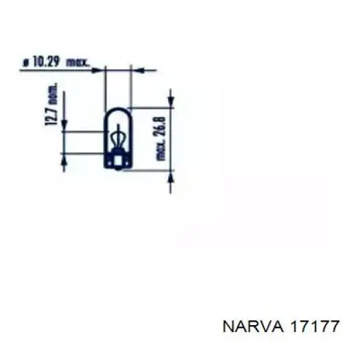 Купити 17177 Narva Лампочка плафону освітлення салону/кабіни