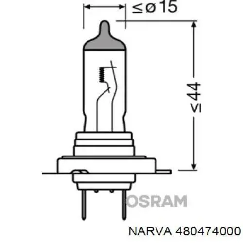 480474000 Narva Лампочка галогенна