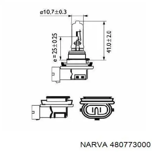 Лампочка галогенна H912V65W Tempest