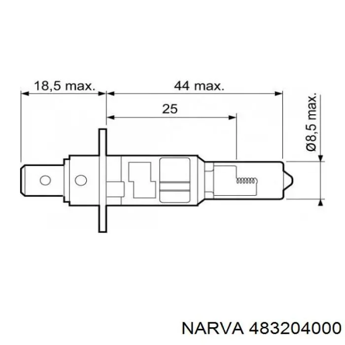 Лампочка галогенна 483204000 Narva