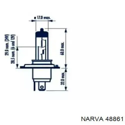 Купити 48861 Narva Лампочка галогенна