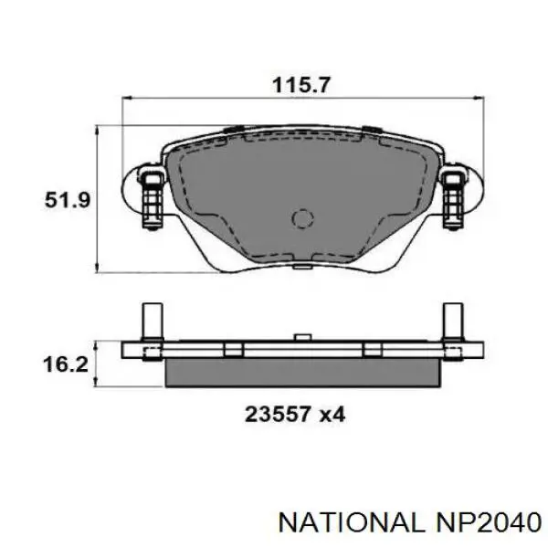 Купити NP2040 National Колодки гальмівні передні, дискові