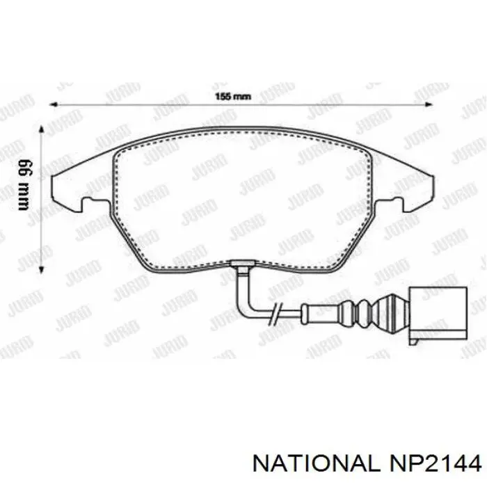 Колодки гальмівні передні, дискові NP2144 National