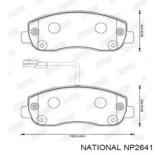 Купити NP2641 National Колодки гальмівні передні, дискові