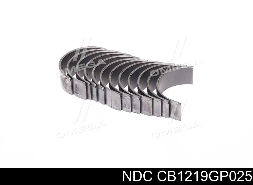 CB1219GP025 NDC Вкладиші коленвала, шатунні, комплект, 1-й ремонт (+0,25)
