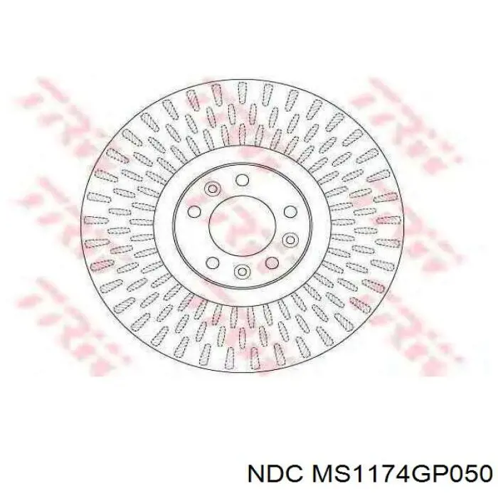 MS1174GP050 NDC вкладиші колінвала, корінні, комплект, 2-й ремонт (+0,50)