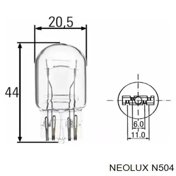 N504 Neolux лампочка плафону освітлення салону/кабіни