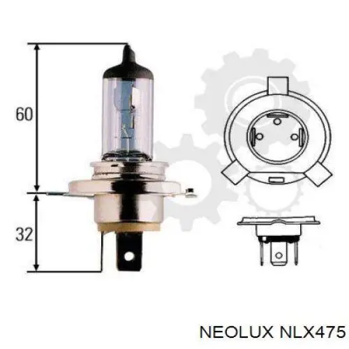 Лампочка галогенна Neolux NLX475 ціна, від 3.54 USD