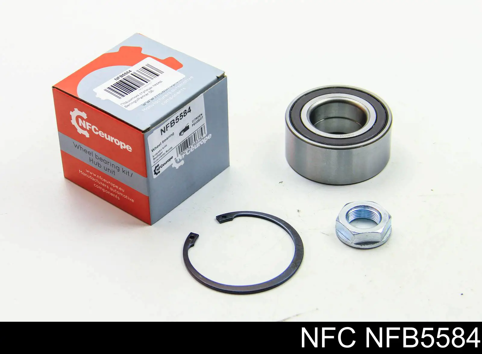 Комплект підшипник маточини передньої NFC NFB5584 ціна, від 18.90 USD