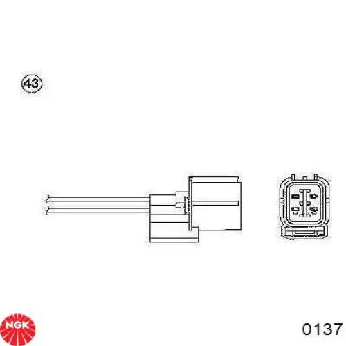 Лямбдазонд, датчик кисню до каталізатора NGK 0137 ціна, від 36.37 USD