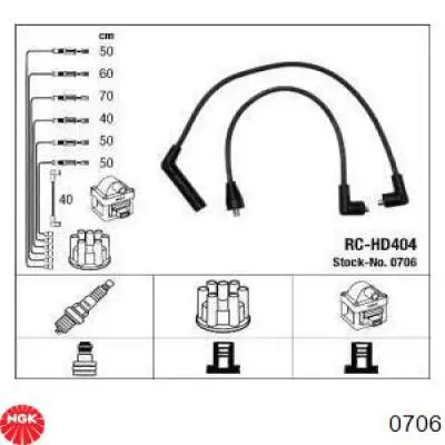 Високовольтні дроти RCHD404 NGK